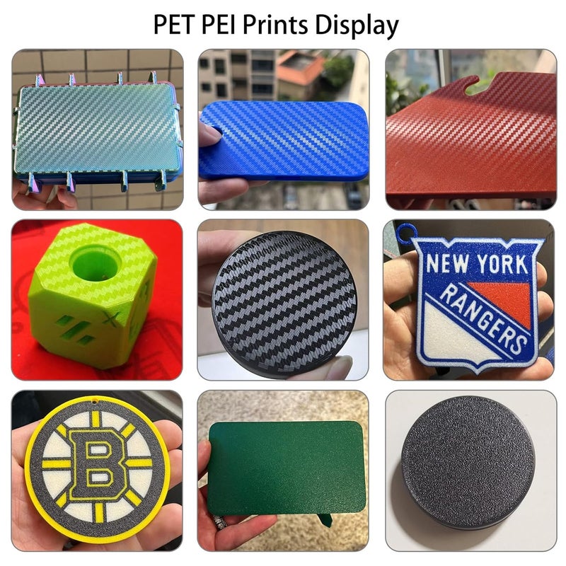 Wefuit 3D Printer PET+PEI Build Plate 257x257mm for Bambu Lab P2S/X1/X1C/X1E/P1P/P1S/A1 3D Printer, Smooth PET+Textured PEI Spring Steel Build Plate,Double Sided Flexible Sheet Removable Platform - Image 2